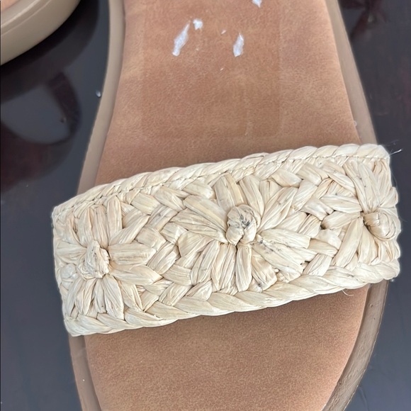 Steve Madden Cream and Brown Flat Sandals with Ankle Strap - Picture 5 of 10